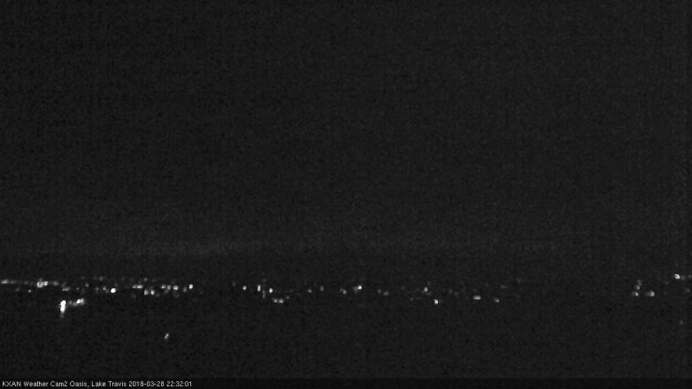 Lake Travis webcam, March 28, 2018 9:50 PM CT