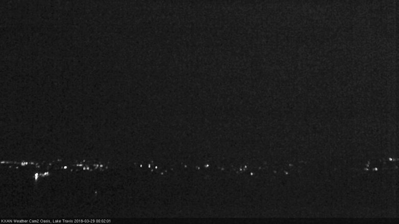 Lake Travis webcam, March 28, 2018 11:05 PM CT