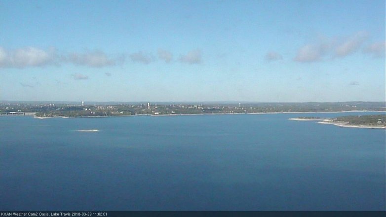 Lake Travis webcam, March 29, 2018 10:05 AM CT