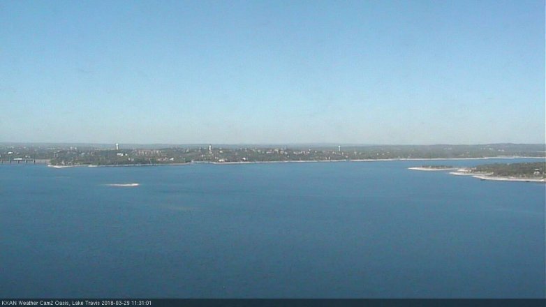 Lake Travis webcam, March 29, 2018 10:35 AM CT
