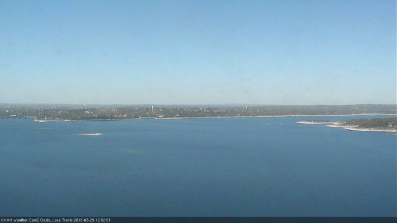 Lake Travis webcam, March 29, 2018 11:10 AM CT