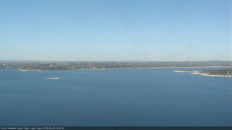 Lake Travis webcam, March 29, 2018 11:25 AM CT