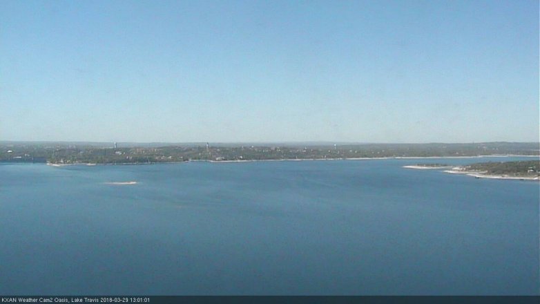 Lake Travis webcam, March 29, 2018 12:05 PM CT