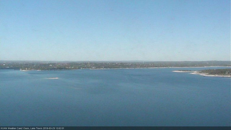 Lake Travis webcam, March 29, 2018 12:30 PM CT