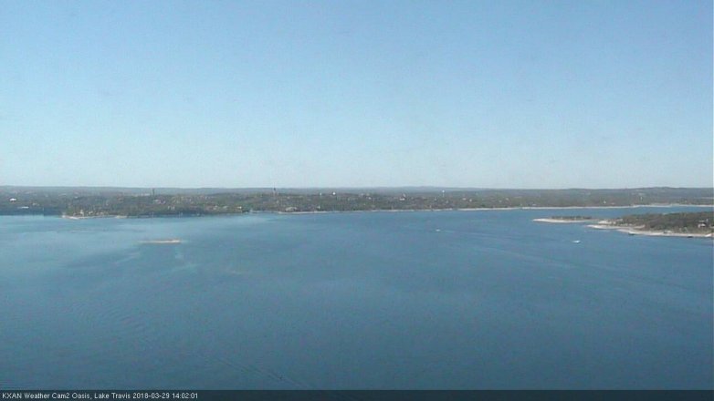 Lake Travis webcam, March 29, 2018 1:15 PM CT