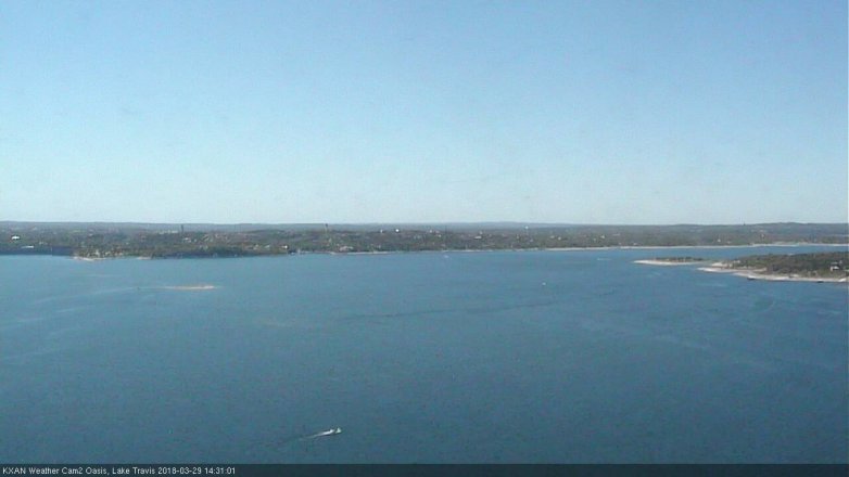 Lake Travis webcam, March 29, 2018 1:50 PM CT