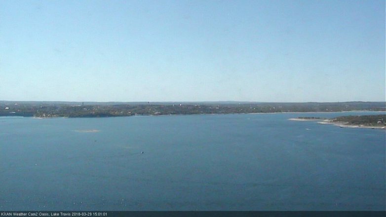 Lake Travis webcam, March 29, 2018 2:15 PM CT