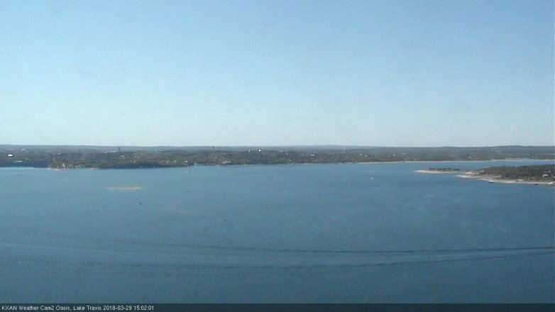 Lake Travis webcam, March 29, 2018 2:30 PM CT
