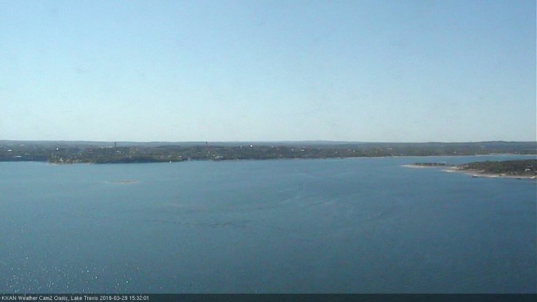 Lake Travis webcam, March 29, 2018 2:45 PM CT