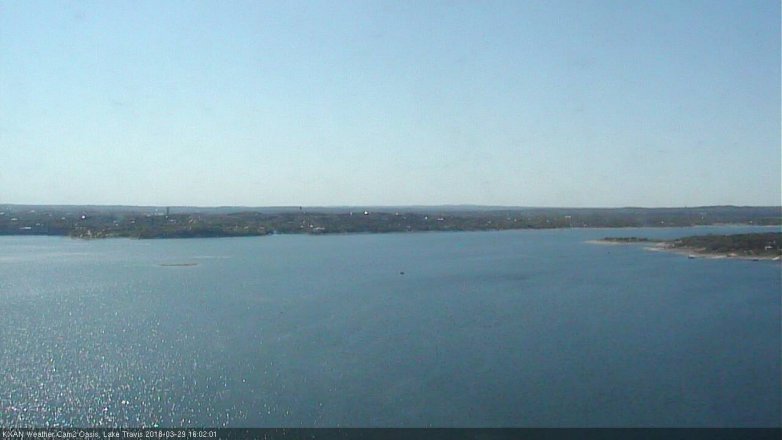 Lake Travis webcam, March 29, 2018 3:20 PM CT