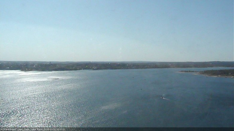 Lake Travis webcam, March 29, 2018 3:55 PM CT