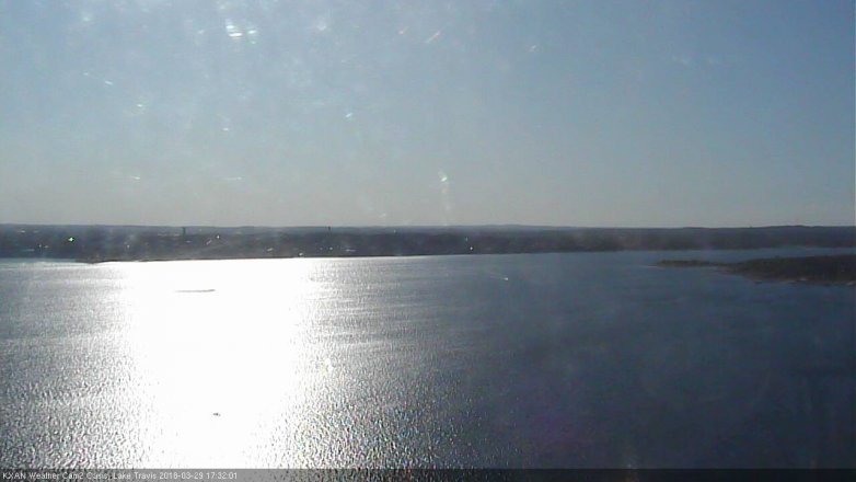 Lake Travis webcam, March 29, 2018 4:55 PM CT