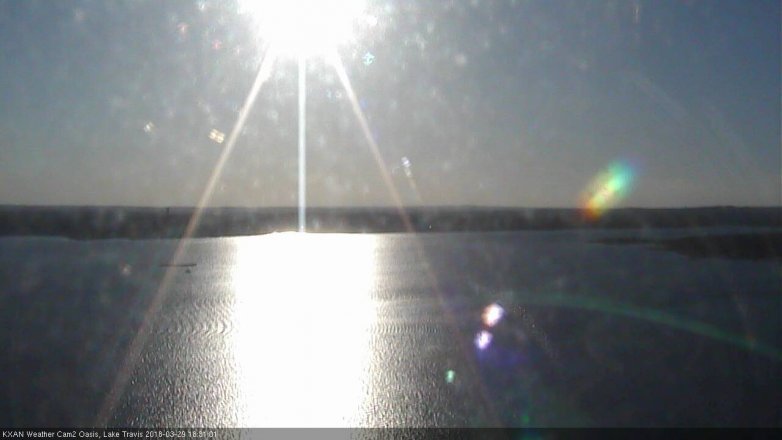 Lake Travis webcam, March 29, 2018 5:40 PM CT