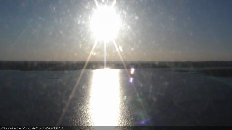Lake Travis webcam, March 29, 2018 6:10 PM CT
