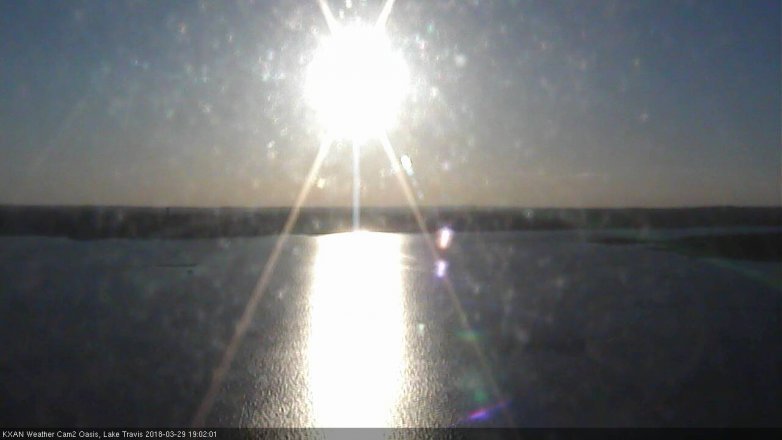 Lake Travis webcam, March 29, 2018 6:30 PM CT