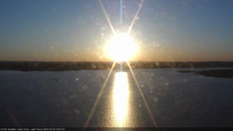 Lake Travis webcam, March 29, 2018 6:45 PM CT