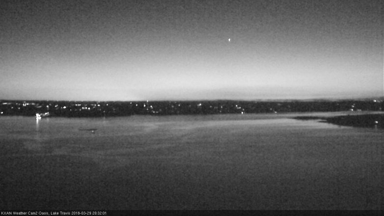 Lake Travis webcam, March 29, 2018 7:35 PM CT
