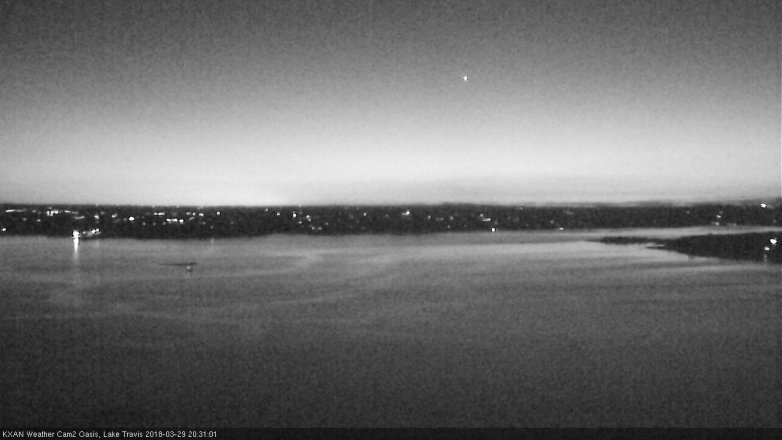 Lake Travis webcam, March 29, 2018 7:55 PM CT
