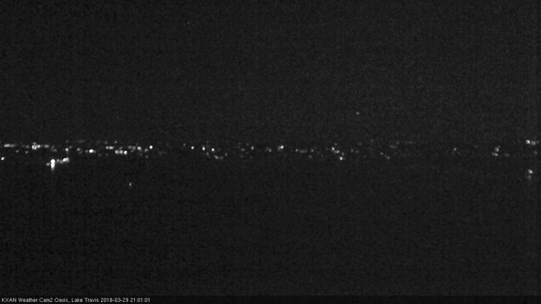 Lake Travis webcam, March 29, 2018 8:15 PM CT