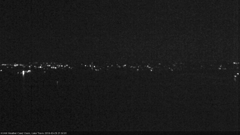 Lake Travis webcam, March 29, 2018 8:50 PM CT