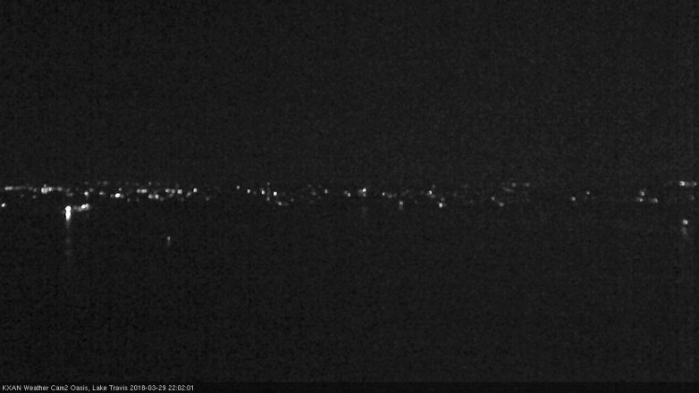 Lake Travis webcam, March 29, 2018 9:05 PM CT
