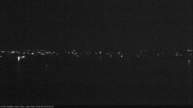 Lake Travis webcam, March 29, 2018 9:10 PM CT