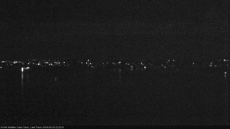 Lake Travis webcam, March 29, 2018 9:55 PM CT