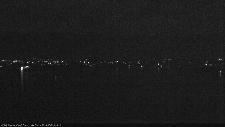 Lake Travis webcam, March 29, 2018 10:10 PM CT
