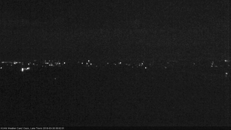 Lake Travis webcam, March 29, 2018 11:15 PM CT