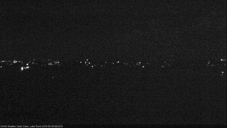 Lake Travis webcam, March 29, 2018 11:45 PM CT