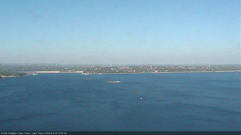 Lake Travis webcam, March 30, 2018 9:05 AM CT
