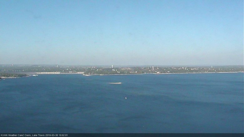 Lake Travis webcam, March 30, 2018 9:25 AM CT