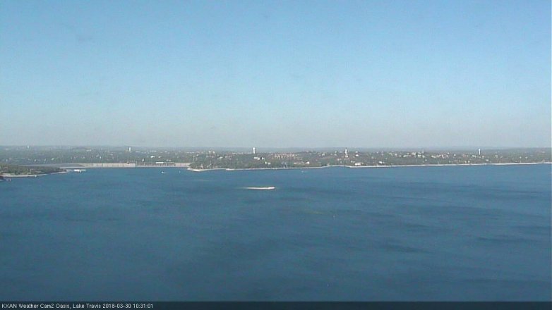 Lake Travis webcam, March 30, 2018 9:50 AM CT