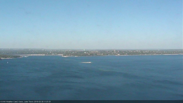 Lake Travis webcam, March 30, 2018 10:15 AM CT