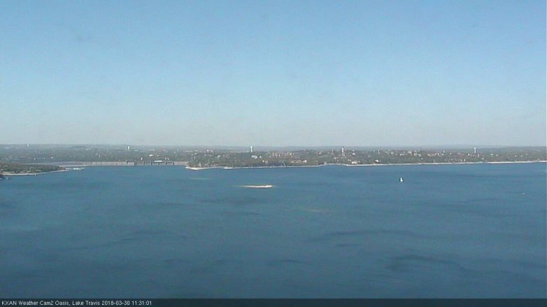 Lake Travis webcam, March 30, 2018 10:40 AM CT