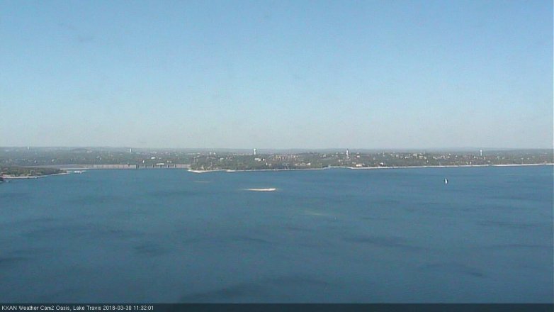 Lake Travis webcam, March 30, 2018 10:55 AM CT