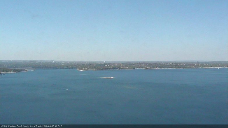 Lake Travis webcam, March 30, 2018 11:50 AM CT