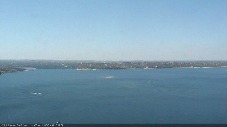Lake Travis webcam, March 30, 2018 12:20 PM CT