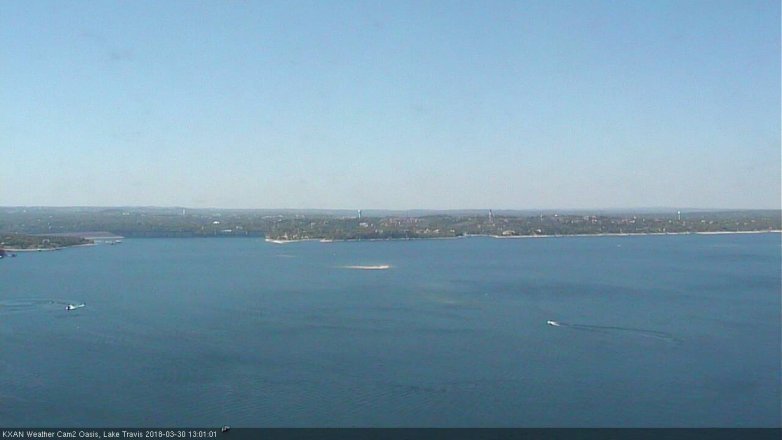 Lake Travis webcam, March 30, 2018 12:30 PM CT