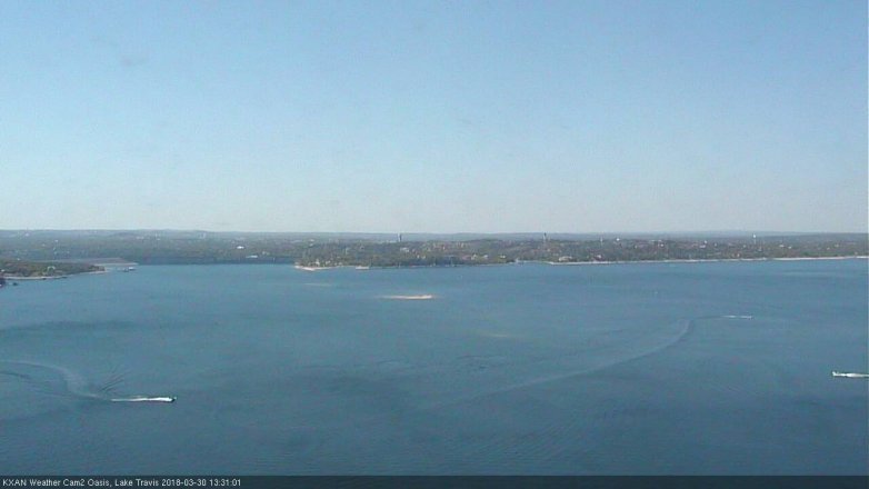 Lake Travis webcam, March 30, 2018 12:50 PM CT