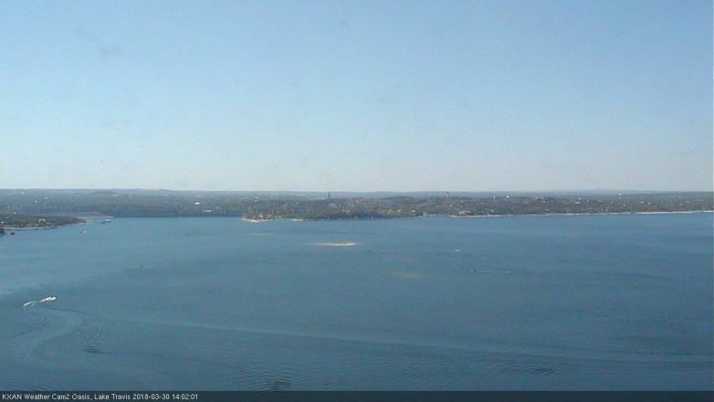 Lake Travis webcam, March 30, 2018 1:05 PM CT