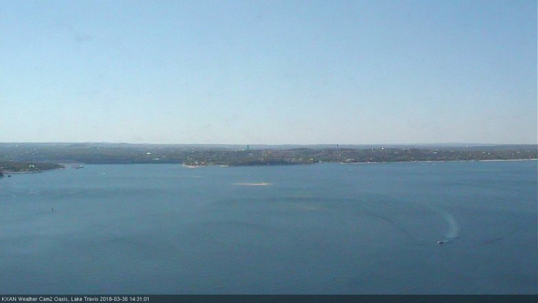 Lake Travis webcam, March 30, 2018 1:35 PM CT