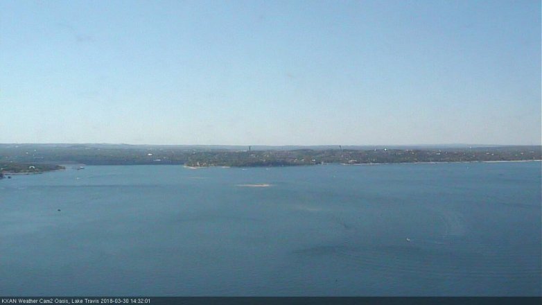 Lake Travis webcam, March 30, 2018 1:40 PM CT