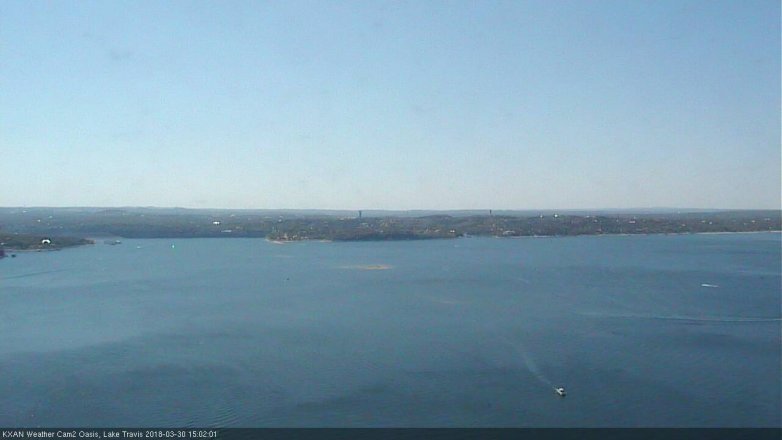Lake Travis webcam, March 30, 2018 2:15 PM CT