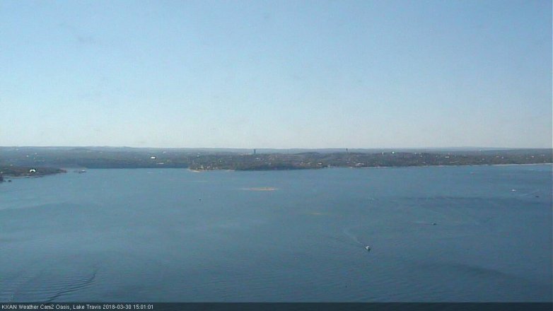 Lake Travis webcam, March 30, 2018 2:30 PM CT