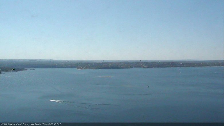 Lake Travis webcam, March 30, 2018 2:35 PM CT