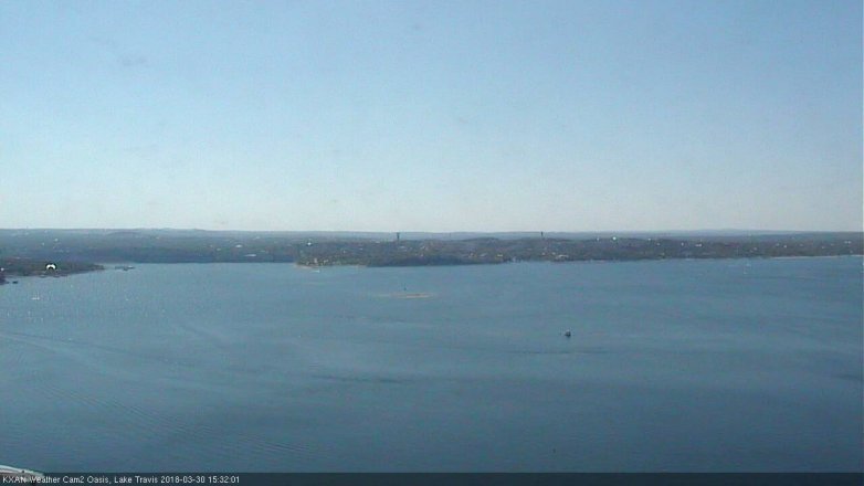 Lake Travis webcam, March 30, 2018 3:00 PM CT