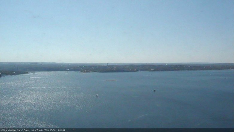 Lake Travis webcam, March 30, 2018 3:10 PM CT