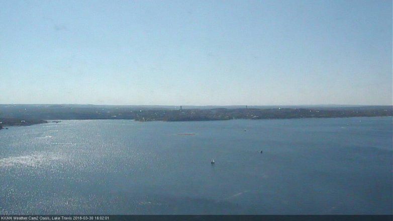 Lake Travis webcam, March 30, 2018 3:20 PM CT