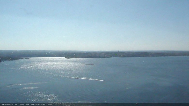 Lake Travis webcam, March 30, 2018 3:50 PM CT